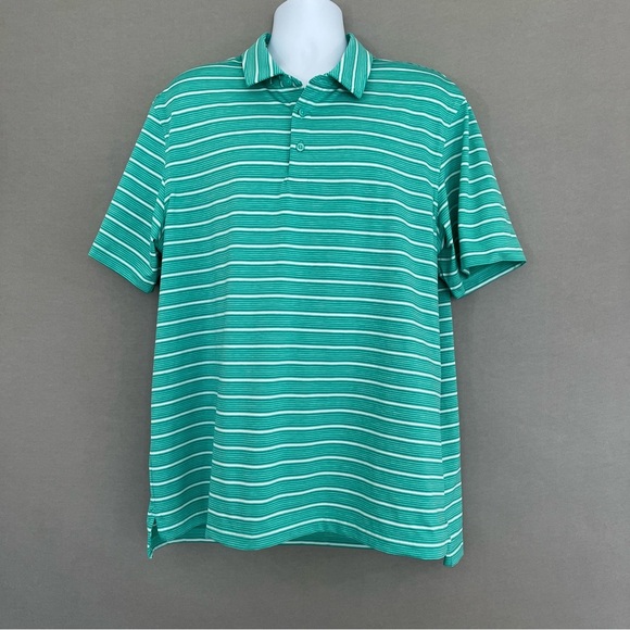 Vineyard Vines Green White Stripe Short Sleeve Polo - Picture 1 of 9